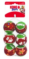 KONG Holiday Squeakair Balls 6pk Medium 2022 Design